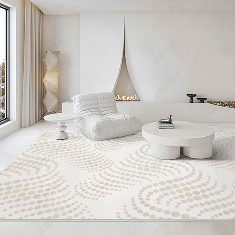 Estilo crema simple absorbente sala de estar alfombra hogar suave antideslizante gran área manta completa dormitorio alfombra francesa