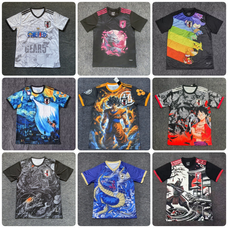 Dropshipping 2526 Japan Series Special Football Jersey Japan Straw Hat Luffy One Piece Football Uniform Dropshipping 2526 Japan Series Special Football Jersey Japan Straw Hat Luffy One Piece Football Uniform