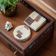 优茶道纯手工缝制杯垫养壶垫杯垫功夫茶道配件隔热垫复古布艺茶垫