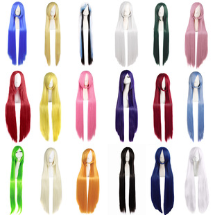 �����F؛100cm1���Lֱ�lcos�ٰl�����tɫ�{ɫ�\���f��cosplay�ٰl