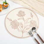 轻奢烫金餐垫棕榈叶桌垫酒店家用餐垫装饰垫防烫垫餐盘防油隔热垫