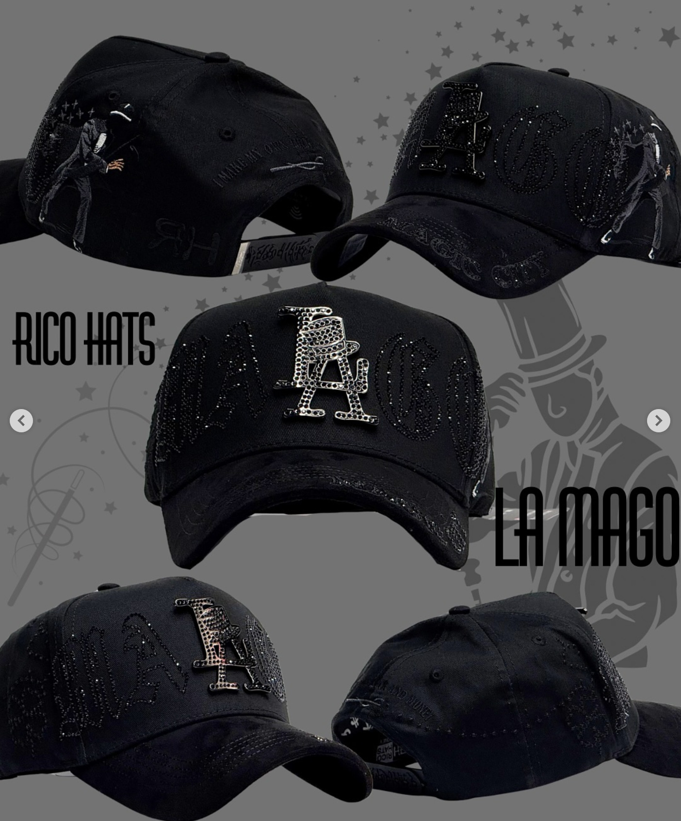 Nuevo Meike Duo Dandy bordado ajustable gorra de boca de pato borde curvo gorra de béisbol con diamantes barba tío