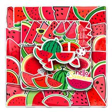 50张西瓜涂鸦个性跨境卡通可爱水果创意DIY手机行李箱贴纸防水