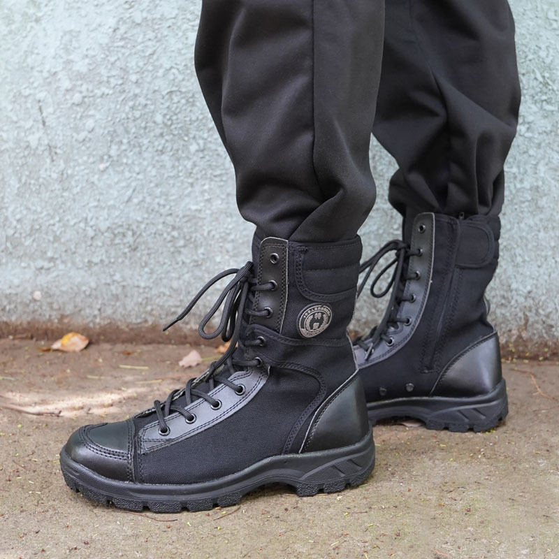 Canvas shoes mesh top light breathable combat boots men's summer tactical boots training boots_voghion.com