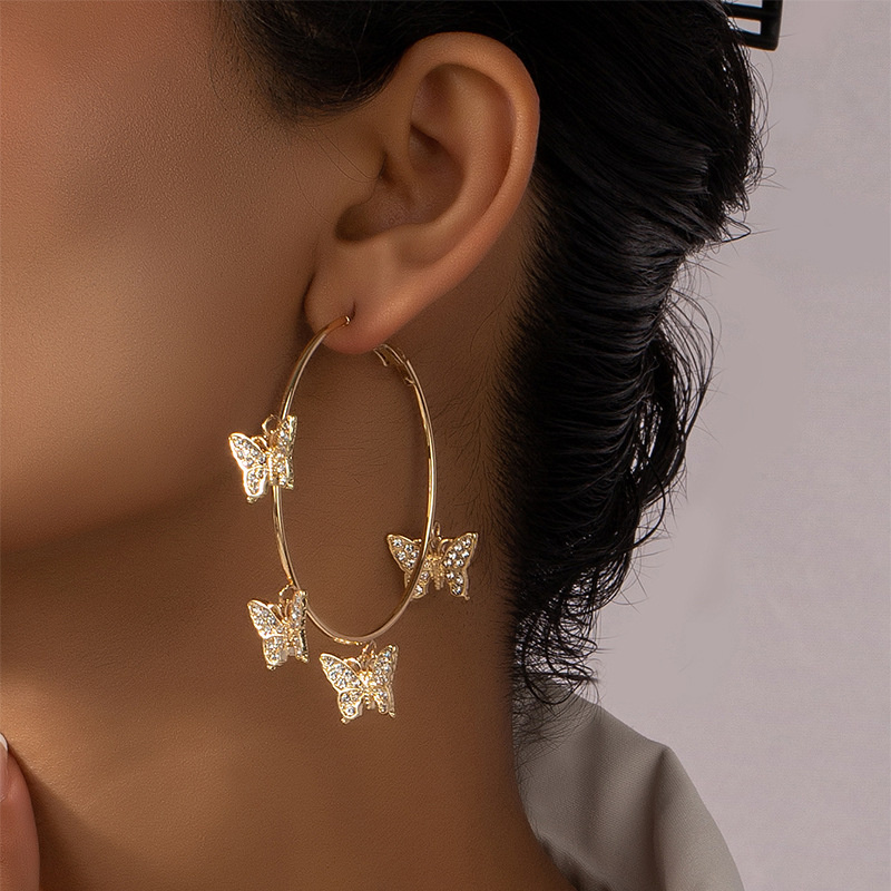 Pendientes Grandes De La Aleación De La Joyería Creativa De La Mariposa De La Moda display picture 1