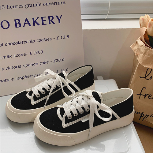 Women's Spring and Summer Low-Top Clog Two-Purpose Canvas Shoes  New Flat Breathable White Shoes Korean Style Casual Women's Shoes