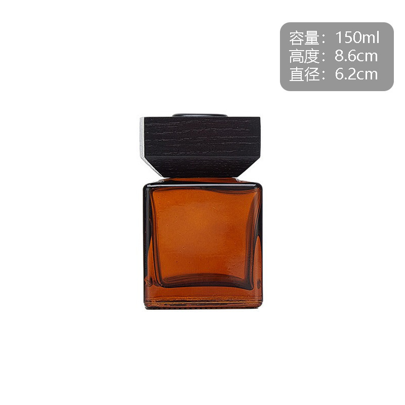 彩色方形香薰分装瓶50ml100ml酒店香薰瓶摆件高档藤条干花香氛瓶|undefined