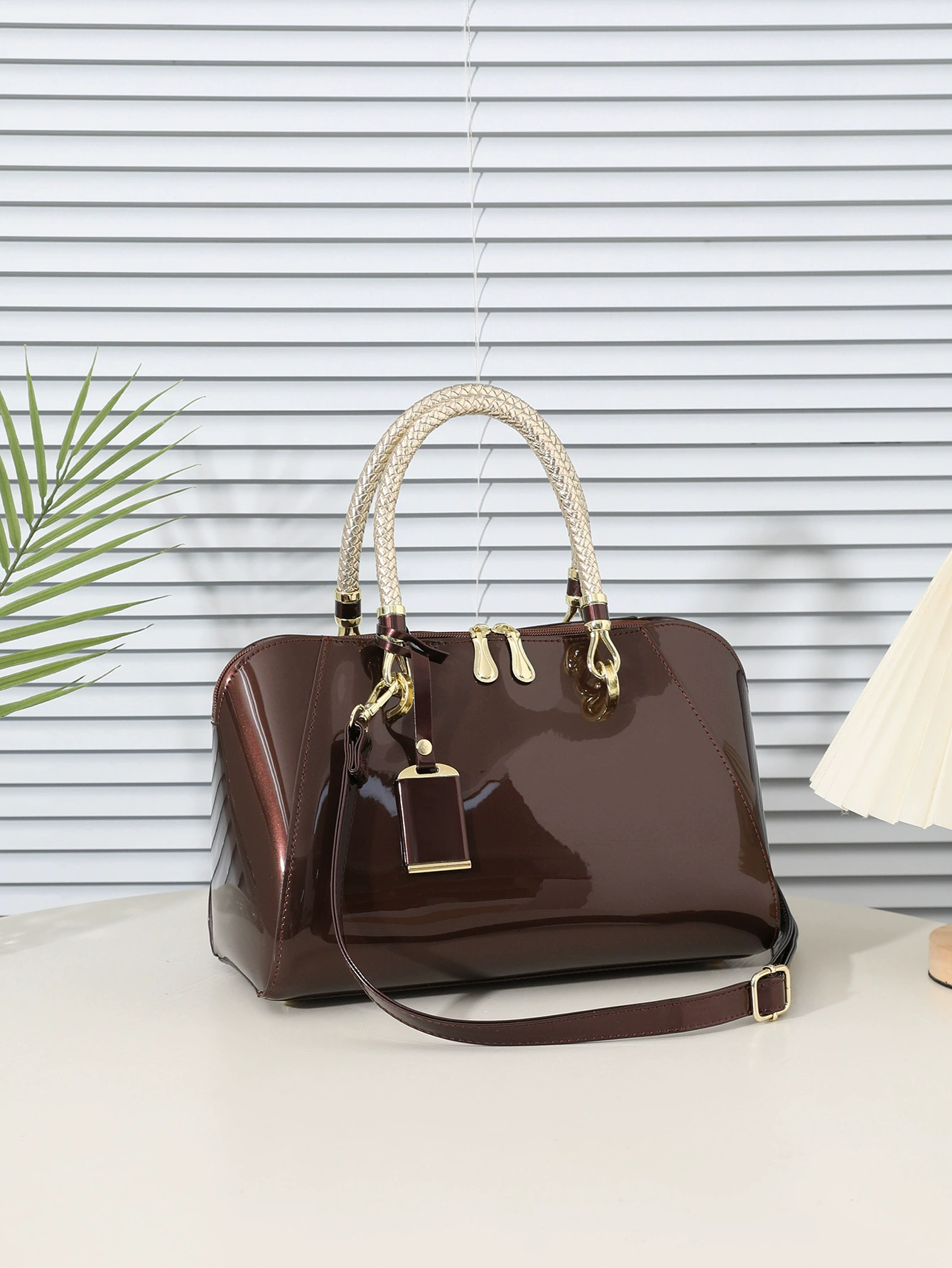 Pillow, summer glossy one-shoulder bag for bride, bag strap, high-end