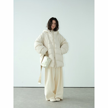 COMOS CMS 新国标90白鸭绒韩版宽松中长款羽绒服外套女冬季255255