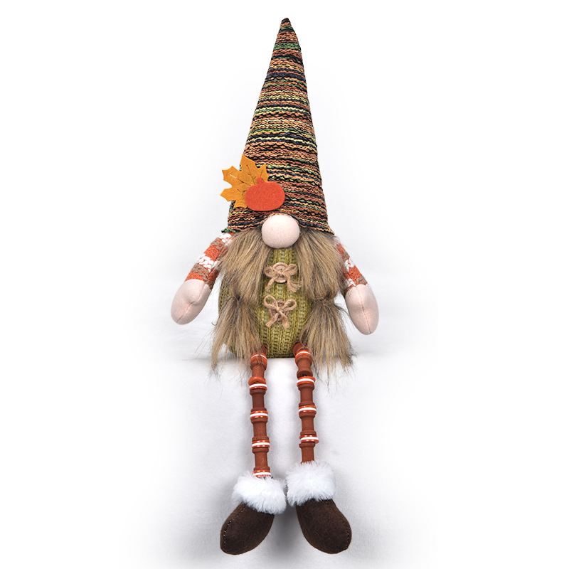 Nuevo festival de cosecha transfronterizo muñeca Rudolf Decoración de Día de Acción de Gracias muñeca enana regalo Decoración de escritorio