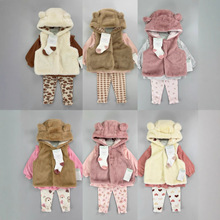 babyclothes PLŮͯ����ѝ3�����bbaby girl jacket 3pcs sets