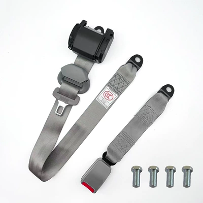 Locking Safety Belt 3C, Car seat belt - gray-d9k335cm-webbing-basescrews-conventional-packaging-base-and-retractor-packed-separately