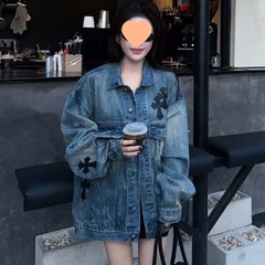美式复古辣妹气质休闲牛仔外套女装2025秋冬新款宽松百搭夹克上衣