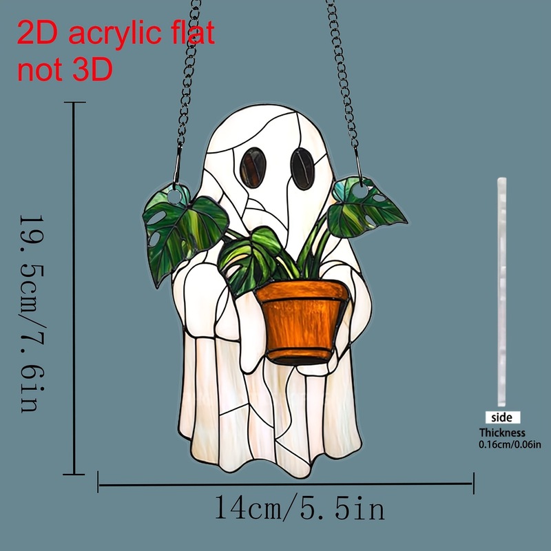 2D フラットライトキャッチャー - アクリルウィンドウトリム 1 個、ゴシックスタイルのハロウィーンお化け屋敷の装飾、家庭用|undefined