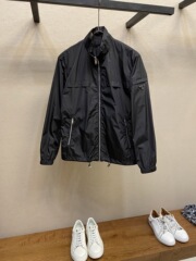 1.1 正しいバージョン 2025 秋冬新 Pujia pra 立体文字三角ロゴ BLCG フード付き TB ジャケット男性用