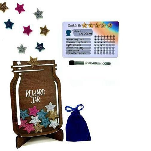 Personalized Moon Reward Jar 带代币的星星奖励 存钱罐儿童礼物|undefined