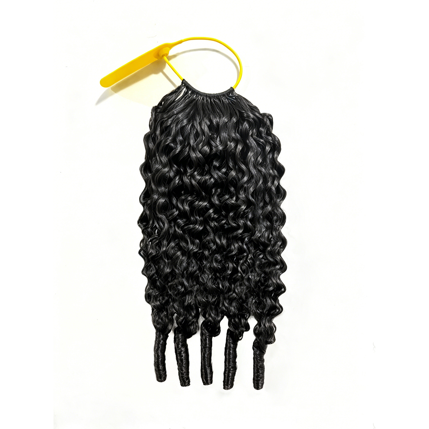 Cabello de crochet burmess rizado cabello humano real tres generaciones sin plegado plumas extensiones de cabello de Myanmar canción directa
