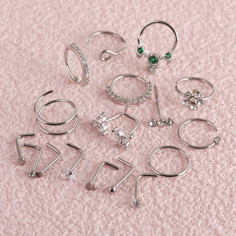 Labret piercing jewelry detail image