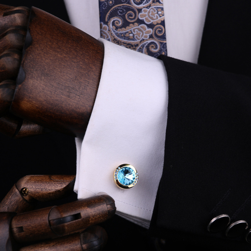 Men's French Style Shirt Cufflinks Cuff Studs Cuff Studs Men's Cuff Button Long Sleeve Shirt Diamond Jewel Cuff Studs Women's Style