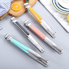 Korean-style stainless steel barbecue tongs, kitchen tool, buffet steak clip, BBQ clamp, food tongs, and bread tongs