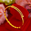 Live and cargo women's models high bamboo bracelet Vietnamese sand gold pure copper plating 24K real gold bone bamboo bracelet