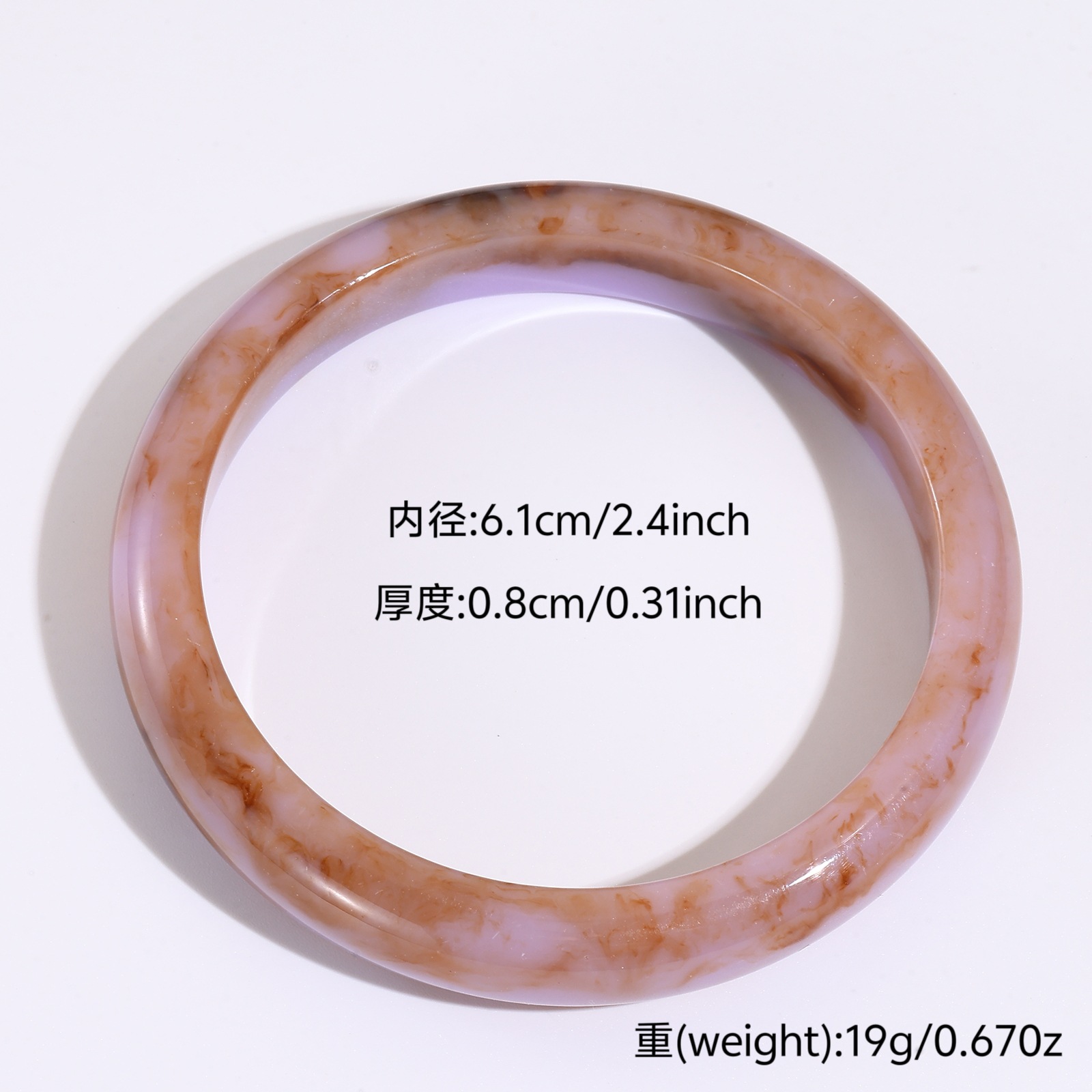 Europa y América de moda translúcida elíptica ancha joyería macarón chica retro pulsera de resina alta sensación al por mayor