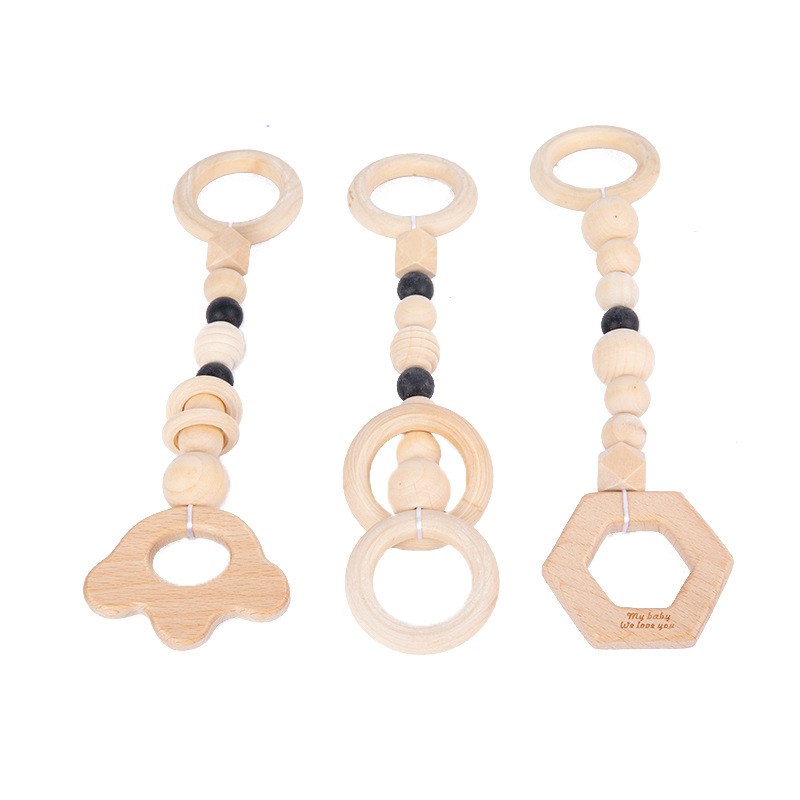 INS decorativo de madera Estilo nórdico fitness rack recién nacido ejercicio bebé educativo bebé fitness juguetes para niños image 10