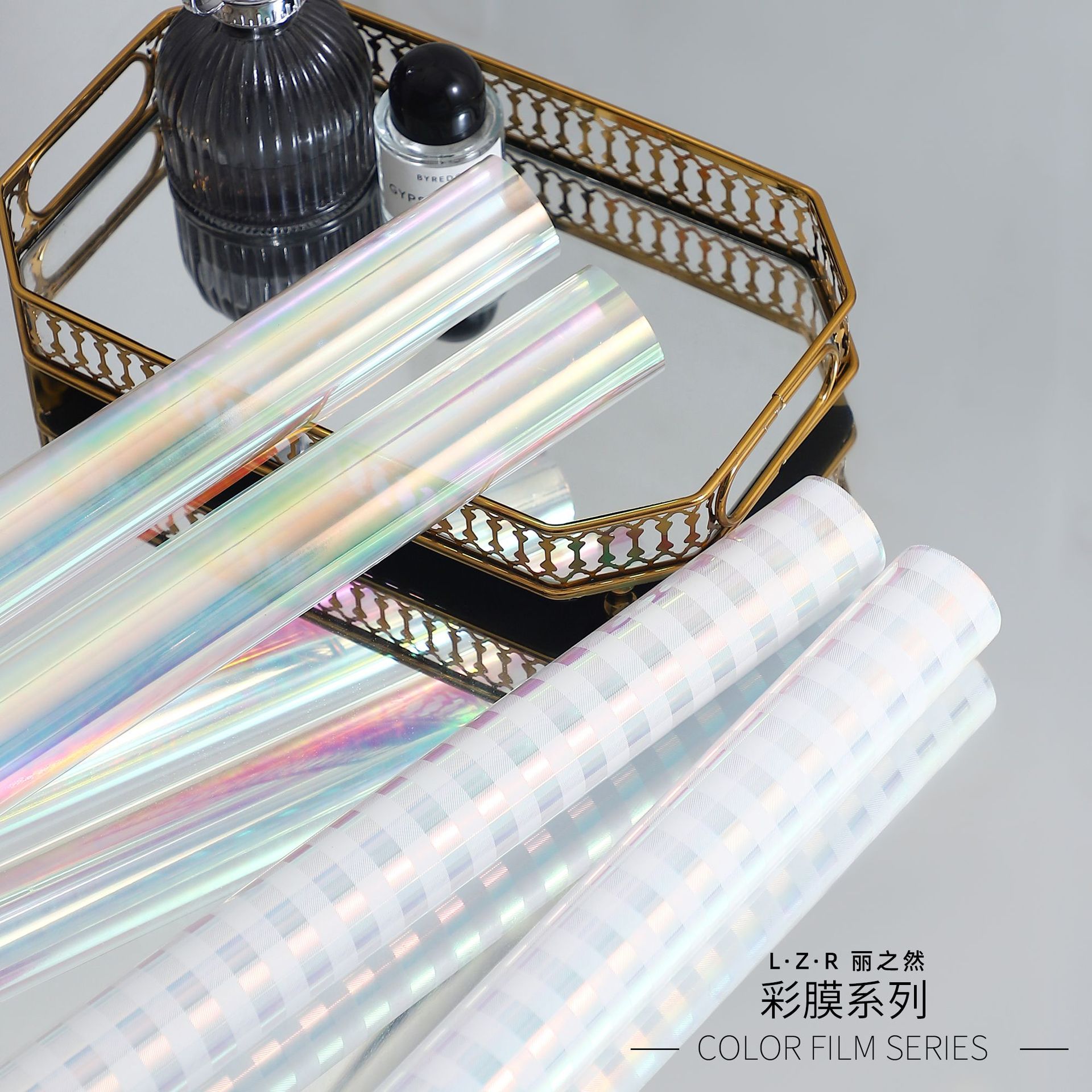 Lizgiran nuevo colorido papel florido color celofán ramo de flores papel de regalo diosa Festival papel de regalo