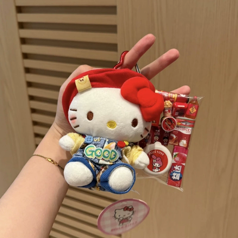 Sanrio, hello kitty, подлинная классическая мультяшная плюшевая кукла, сумка, упаковка, брелок