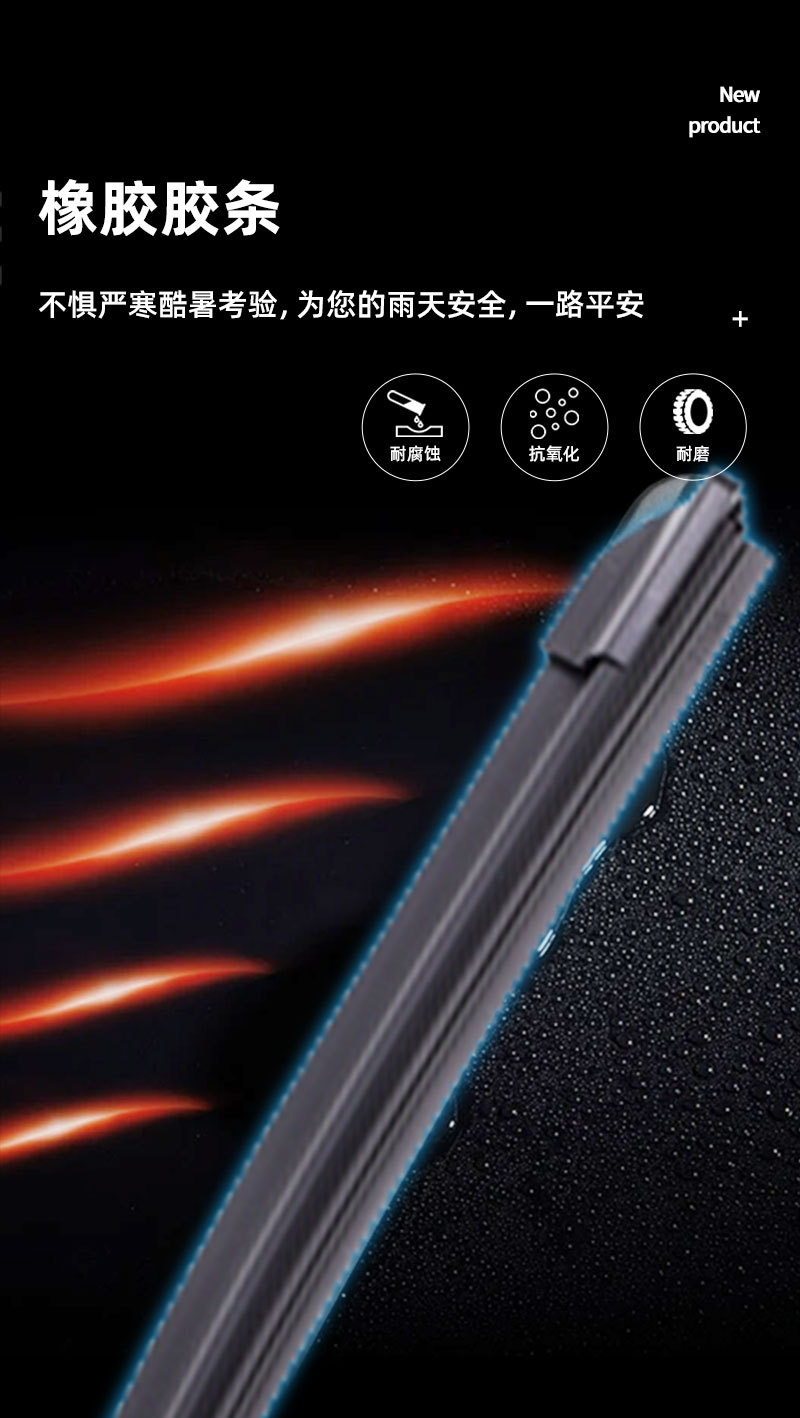Wholesale multifunctional head-changing boneless wiper universal fit any model universal front wiper factory direct sales