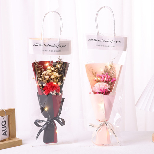 Women's Day gifts for employees kindergarten birthday finished bouquets of baby's breath dried flowers rose gifts wholesale