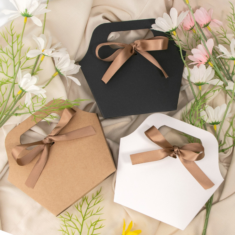 Creative Handle-Type Small Paper Bag Cosmetics Jewelry Bag Birthday Gift Packaging Paper Bag Foreign Trade Cross-Border New Product Wholesale