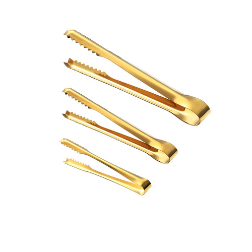Stainless steel ice tongs, thick ice block tongs, multi-functional barbecue tongs, ice bucket tongs, towel tongs, bar supplies