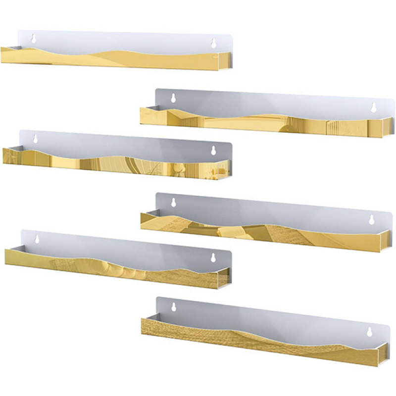 Gold Mirror Acrylic Nail Polish Storage Rack Wall-mounted Sunglasses Essential Oil Storage Rack Cosmetic Display Rack Gold Mirror Acrylic Nail Polish Storage Rack Wall-mounted Sunglasses Essential Oil Storage Rack Cosmetic Display Rack