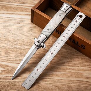 Factory Direct Sales Mafia Folding Knife Stainless Steel Folding Knife Self-Defense Outdoor Survival Knife Camping Tactical Knife High Hardness