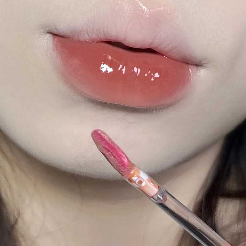 OULESONG Frozen Tea Lip Gloss, Water Gloss Lip gloss, Glass jelly, round tube, domestic lip gloss manufacturer wholesale undefined