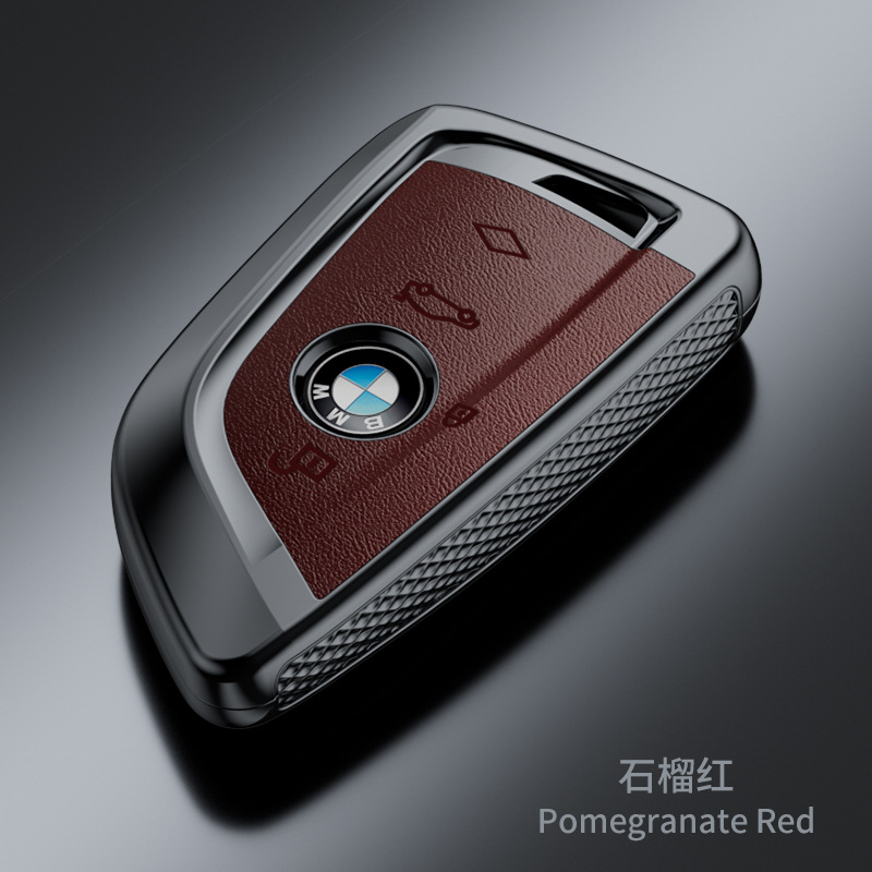 Suitable for New Bmw Key Cover X1/x2/x3/320li/5 Series/3 Series/7 Series/525li Nappa Pattern Fashion Case