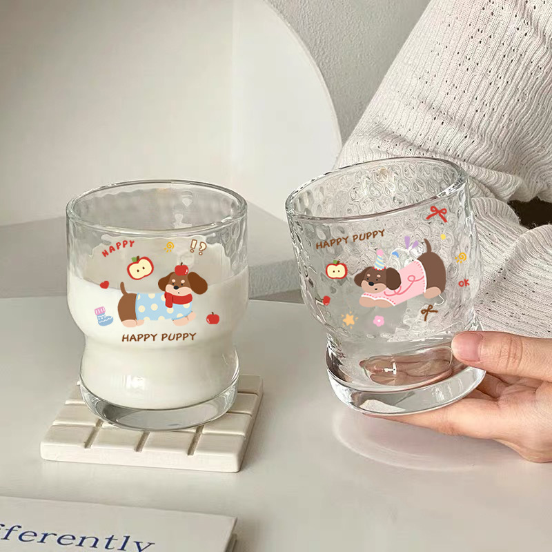 インガラスハイエンドコーヒーカップニッチクリエイティブ漫画家庭用ウォーターカップ女子学生アイスアメリカンミルクカップ|undefined