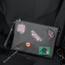 Fashion Badge Clutches Men High Capacity Clutch Bag WIth跨境