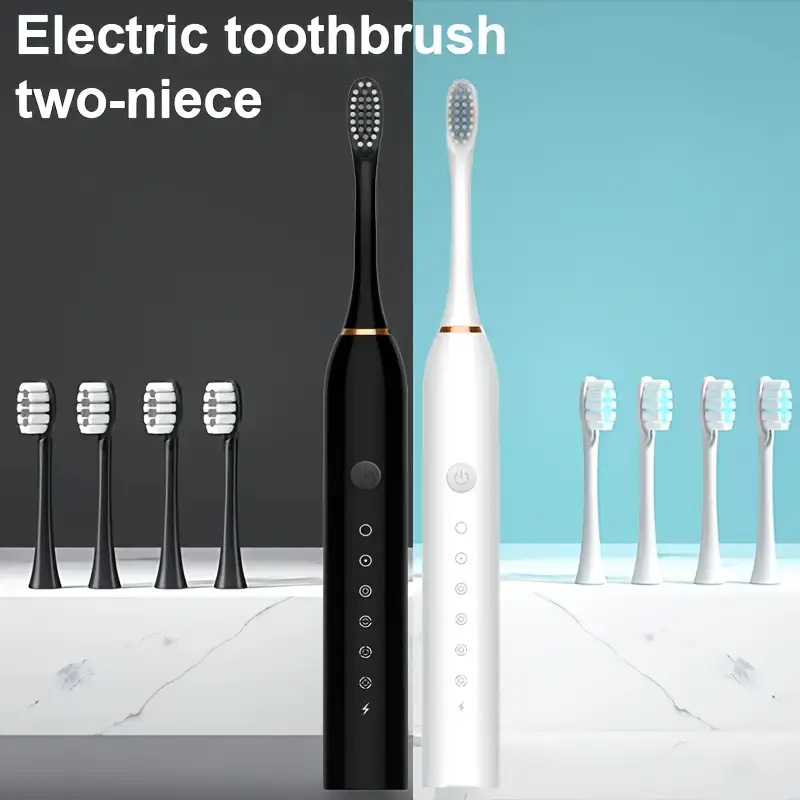 Cross-Border New Sweeping Vibration Electric Toothbrush Wholesale Manufacturer Electric Toothbrush Set Rechargeable USB Toothbrush