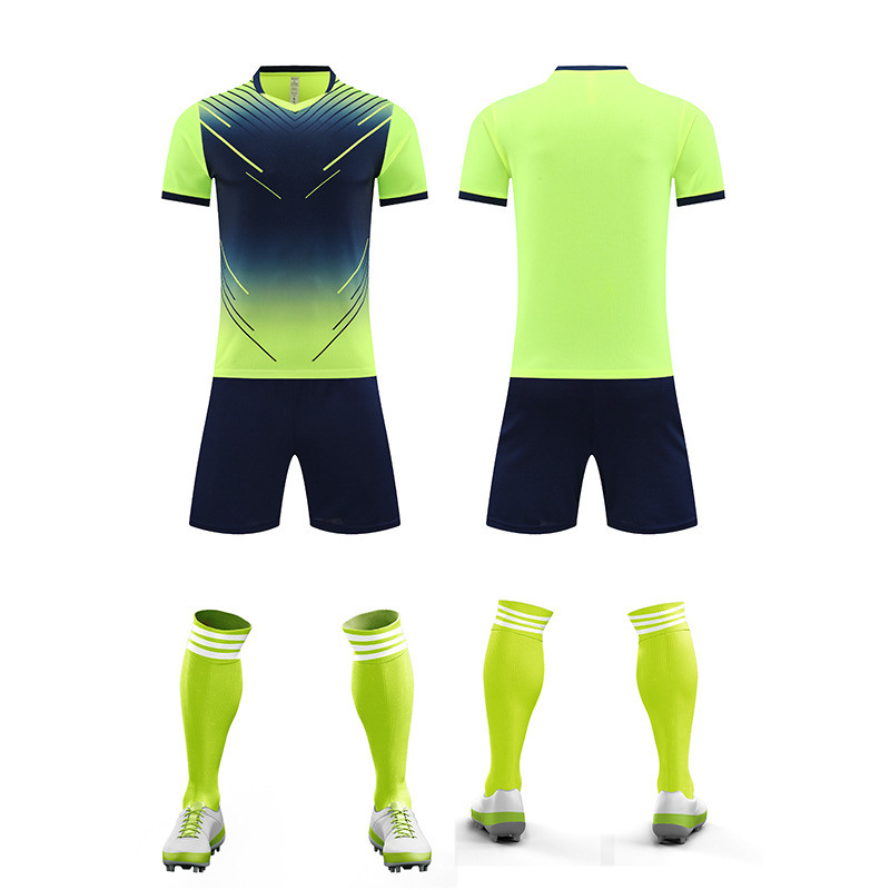 Trajes de fútbol para hombres adultos y niños uniformes de entrenamiento de equipos de mangas cortas para estudiantes de primaria camiseta de equipo transpirable secado rápido