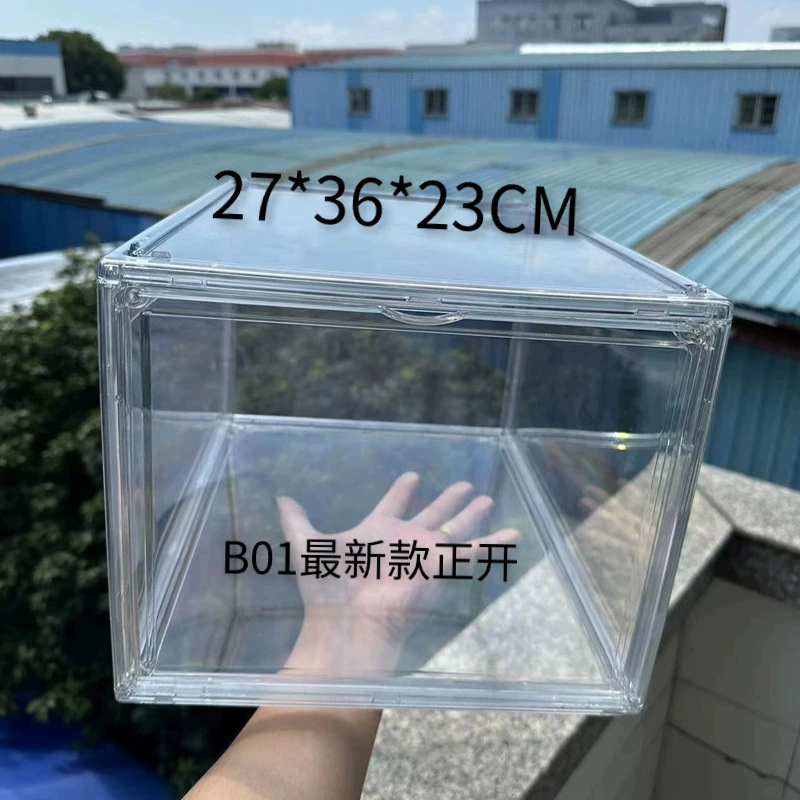 2024 Взрывной прозрачный коробка для обуви Yayli Shoe Box AJ Sneakers Stop Прозрачная обувная коробка для хранения мужской и женской обуви