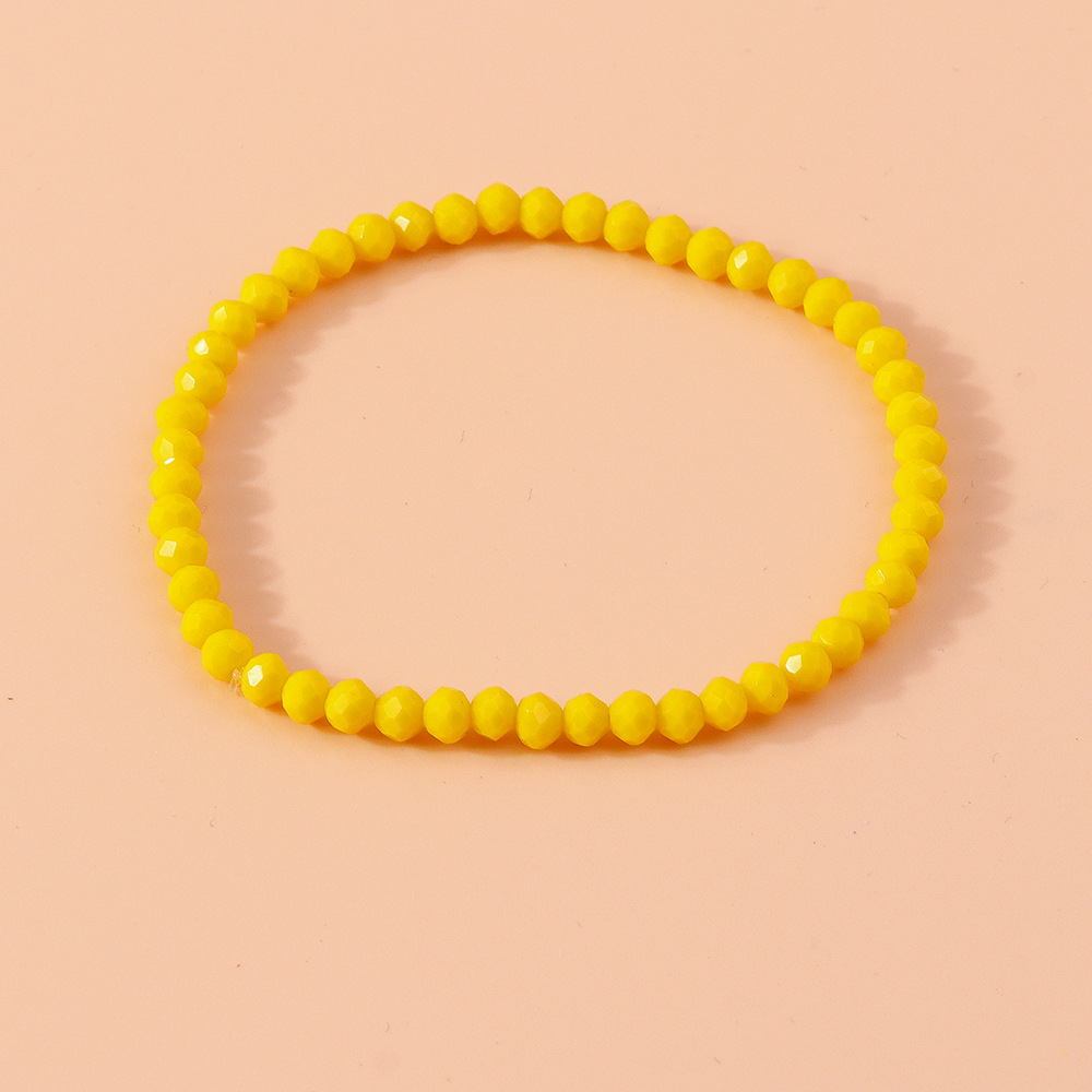 7g Weight Bracelets Classification Glass Chain Material Beaded Chain Chain Type 1 Piece Quantity Holiday, Daily Occasion Glass Material Solid Color Pattern All Seasons Season Unisex Gender Simple Style, Classic Style Style Simple Style Classic Style Solid Color Glass Beaded Chain Beaded Bracelets Wholesale 18