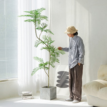 新款蓝花楹仿真绿植落地盆栽 仿生植物摆件室内客厅沙发旁装饰树