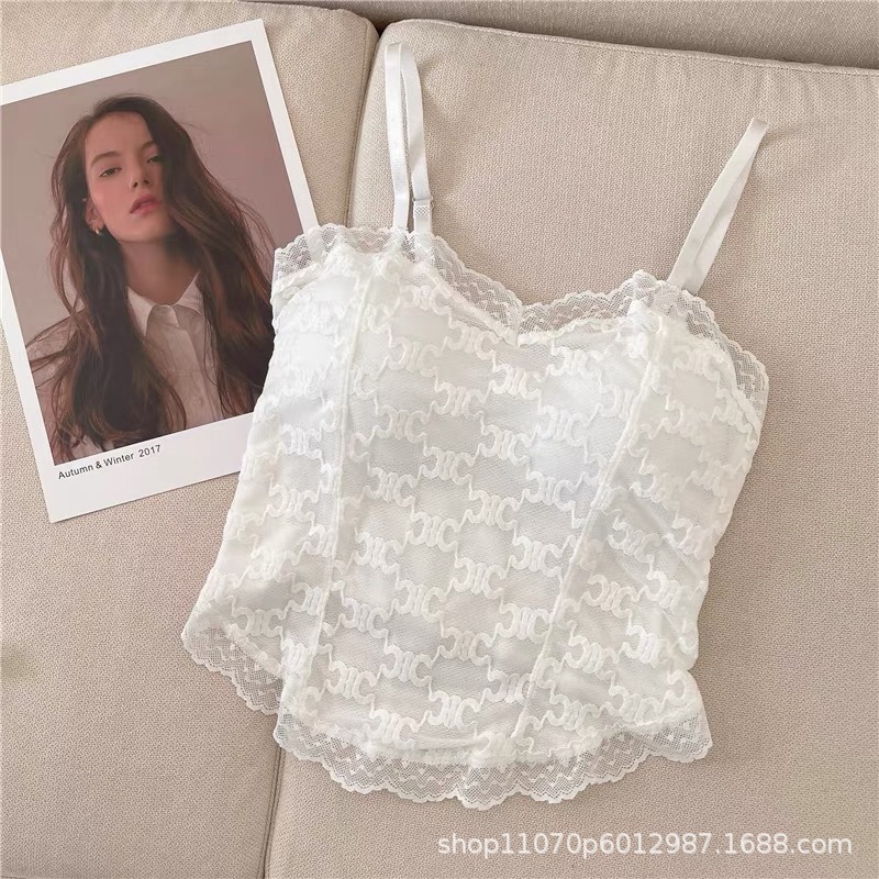 Lace summer top with cups