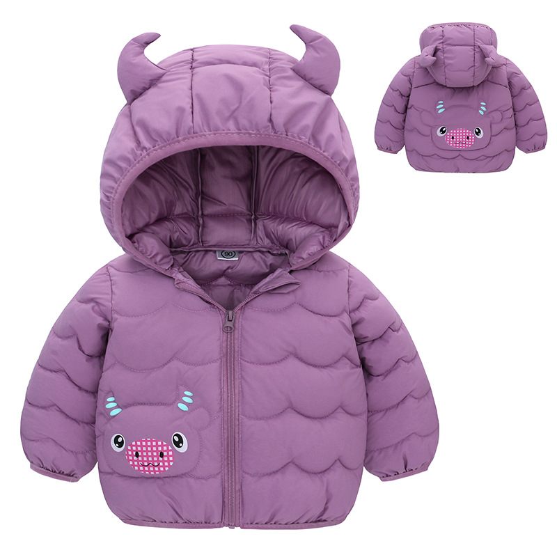 Fábrica transfronteriza de ternero con capucha para niños abrigo de algodón acolchado otoño e invierno abrigo infantil niños y niñas espesado algodón cálido