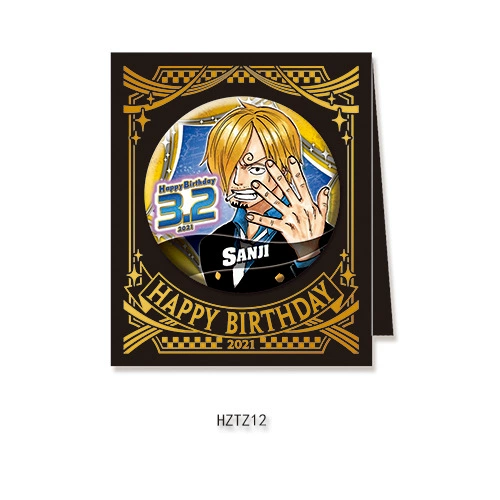 Бейдж дня рождения Comic Factory ONE PIECE Лuffy Zoro Chopper Sanji Nami стойка для бейджей на день рождения