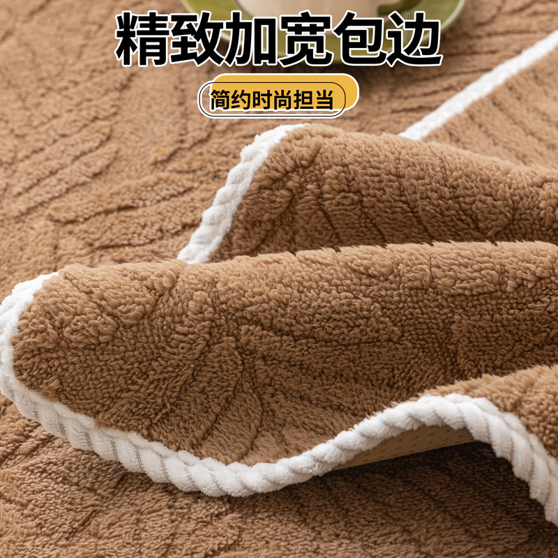 跨境专供简约风高克重舒棉绒沙发垫2025新款秋冬款高级感防滑罩套|undefined