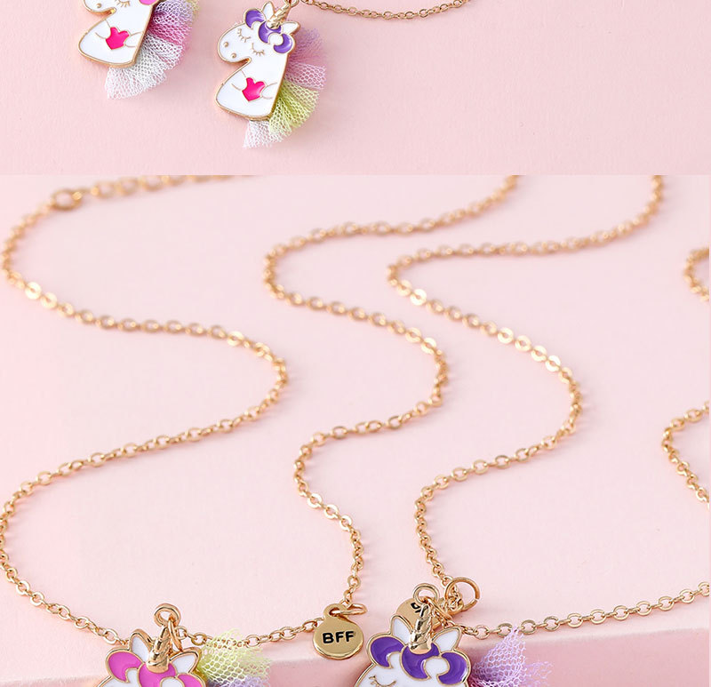 Sweet Unicorn Alloy Girlu0027S Necklace 1 Set