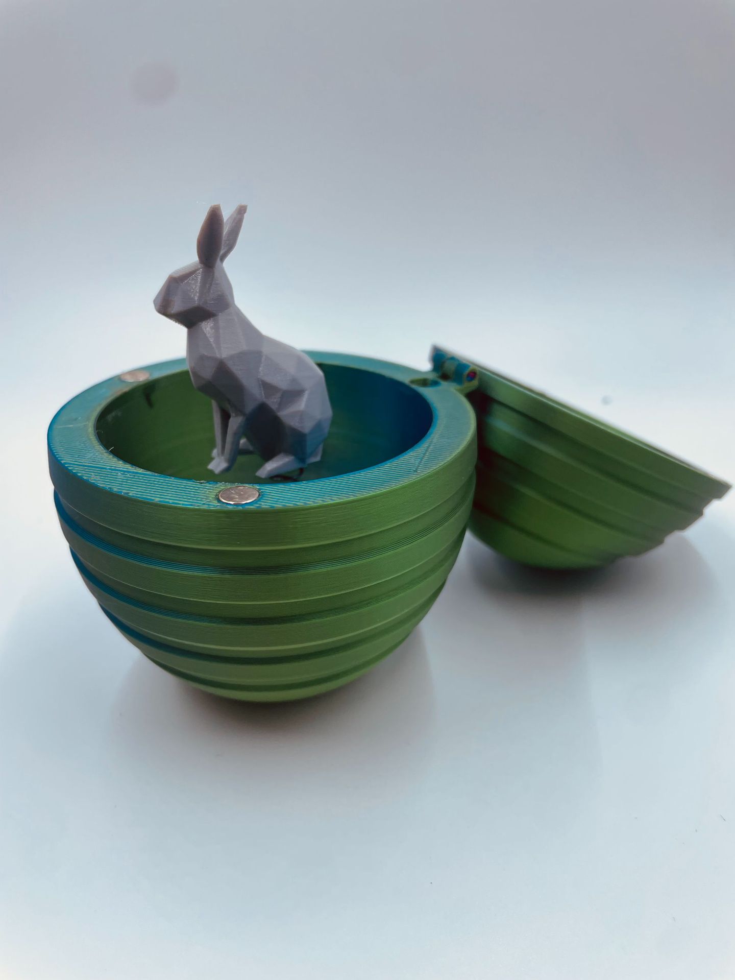 Cross-Border Easter Egg 3D Printed Toy Silk Gradient Decompression Toy Halloween Gacha Rabbit Egg Toy